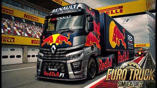 Transporting the Red Bull F1 Car to the Grand Prix  Euro Truck Simulator 2 [upl. by Norved]