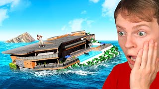 GTA 5  Franklins FLOATING HOUSE Upgrade Tsunami [upl. by Yluj]