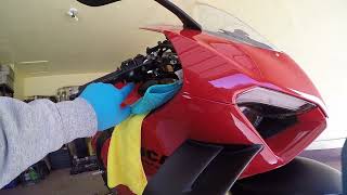 Ducati Panigale V4S  Install Throttle Spacers [upl. by Eiramenna]