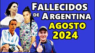 Figuras Fallecidas de Argentina en Agosto del 2024 [upl. by Gherardi488]