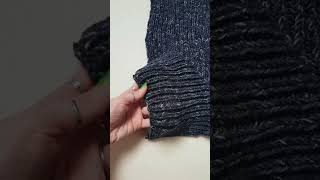 Handknitted black scarf ✿ [upl. by Adlee]