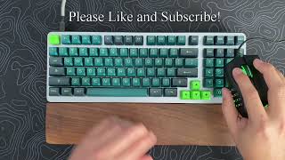 Sound Test Drop Shift  AKKO Wave ASA Keycaps  Everglide Aqua Kings [upl. by Ahselrak]