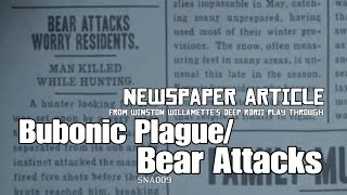 Bubonic PlagueBear Attacks  Newspaper 1 Article RDRII [upl. by Ametaf728]