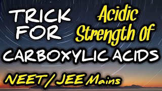 Trick For Acidic Strength Of Carboxylic Acids  How To Compare Acidic Strength Of Carboxylic Acids [upl. by Reivad]