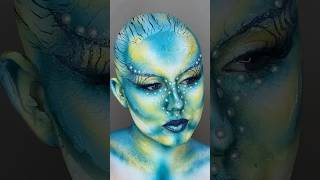 Amphitrite goddess of the sea 🩵🧜🏼‍♀️ creativemakeup airbrushmakeup avantgardemakeup [upl. by Lynelle]