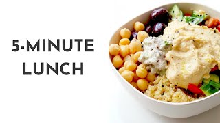 5Minute Mediterranean Bowls  Easy Healthy Lunch Ideas [upl. by Frendel]