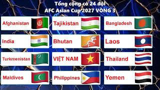 AFC Asian Cup 2027  Xác Định 24 Đội Tham Dự Vòng Loại 3 CUP BÓNG ĐÁ CHÂU Á 2027 [upl. by Dar484]