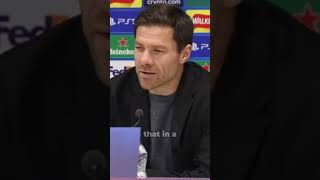 Xabi Alonso talks about the LiverpoolLeverkusen game football premierleague sports [upl. by Modie608]