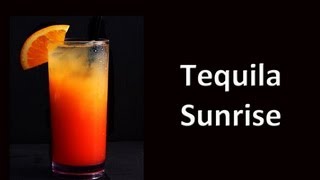 Tequila Sunrise Cocktail Drink Recipe [upl. by Ariamo724]