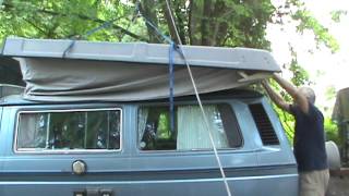 vw westfalia canvas replacement part 1 [upl. by Htidirrem551]