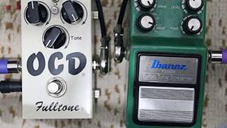 Fulltone OCD vs Ibanez Turbo Tube Screamer TS9DX pedal comparison [upl. by Goulden]