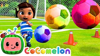 Soccer Song in English y en Español Learn Español for Babies CoComelon Nursery Rhymes [upl. by Adila994]