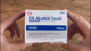 FA alcohol swab 알콜스왑 100개입 소독제 [upl. by Earl]