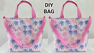 How to make lined tote bag at home  DIY Tote bag tutorial  Shopping bag  Cloth bag  Handmade bag [upl. by Ryley]