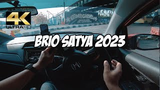 ASMR Driving Honda Brio Satya CVT 2023 4K UHD [upl. by Duester]