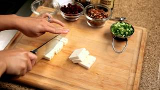 How to make a wheat berry salad  6  Cubing feta — Appetites® [upl. by Kcirevam]