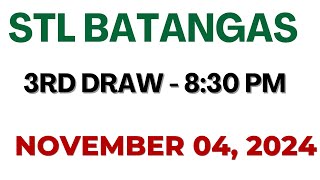 STL Batangas result today live 830 PM  November 04 2024 830 PM draw [upl. by Jeanelle980]