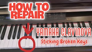 How to repair sticking Keys Yamaha Clavinova Digital Piano [upl. by Arathorn]