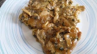 Escalopines de cerdo a la cerveza  Pork steaks with beer sauce [upl. by Lawton]