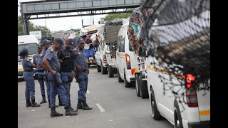 Tension at Lebombo border as protests in Mozambique against election results continue [upl. by Beckett]