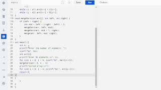 C Program to Implement Merge Sort  Merge Sort Code in C  Coding Guide for Beginners programming [upl. by Vanthe]