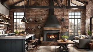 Industrial Kitchen amp Living Room Design Ideas  Modern Industrial Interior Inspiration [upl. by Rosenfeld60]