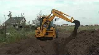 TEST DRIVE KOMATSU WB93 BACKHOE LOADER DIGGING AT LOWEST RPM [upl. by Iden]