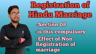 registration of Hindu marriagesection 8 of HMA1955 IS REGISTRATION COMPULSORY lawwithtwins [upl. by Coppola]