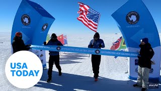 American runners set 100mile running record in freezing Antarctica [upl. by Suravaj465]