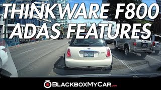 Thinkware F800 ADAS Features  BlackboxMyCar [upl. by Nibas612]