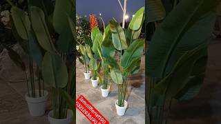 Artificial flowers artificial plants planters  golden planters artificial pampus grass [upl. by Siryt]