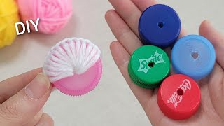 VERY Beautiful Christmas decoration idea with Plastic bottle cap  Genius recycling craft DIY hack [upl. by Erialb]