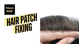 Hair Fixing Dubai Tape Method For Natural Look hairpatch hairfixing yallahair [upl. by Razec807]