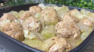 Chinese style Cabbage Meatball Recipe  চাইনিজ ভেজিটেবল মিটবল  Chinese Vegetable [upl. by Roots234]