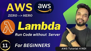 AWS Lambda Tutorial for Beginners  Create Your First Lambda Function HINDI [upl. by Annabell]