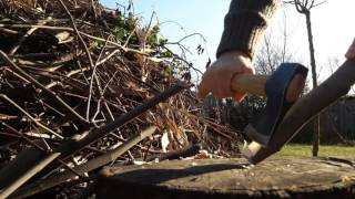 Two Best Bushcraft Axe Test  Gränsfors Bruks Wildlife hatchet VS Gränsfors Bruks Hunters axe [upl. by Cotsen]