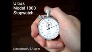 Ultrak 1000 Mechanical Stopwatch Timer  Electronics USA [upl. by Ahsilav]