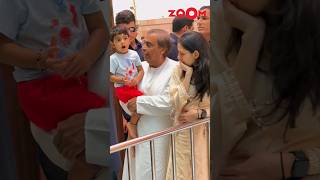 Mukesh Ambani visits Siddhivinayak Temple with son Akash Shloka amp grandson Prithvi again shorts [upl. by Rancell]