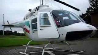 Engine StartUp Bell 206 JetRanger from outside [upl. by Toy]