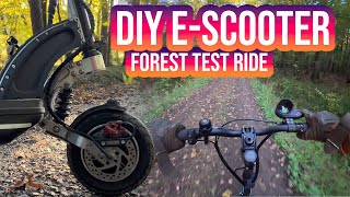 DIY Electric Scooter  Forest Test Ride  Offroad POV Adventure [upl. by Ailimaj651]