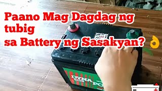 Paano mag dagdag ng tubig sa low maintenance battery ng sasakyan I BATTERY PH [upl. by Odel]