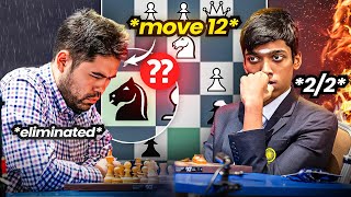 Praggnanandhaa ELIMINATES Hikaru Nakamura From 2023 FIDE World Cup [upl. by Wyon703]