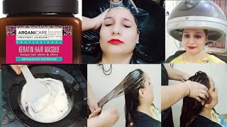 Keratin Hair Treatment by ARGANICARE Step by step Salon Demo in Hindi [upl. by Nolana]