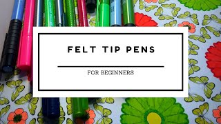 Felt tip pens in coloring books for beginners [upl. by Ettenoitna]