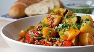 Bauerntopf mit Hackfleisch Rezept  Farmers Pot with Ground Meat Recipe  ENG SUBS [upl. by Molohs]