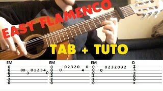 Tablature Tuto guitare debutant espagnol  flamenco Facile [upl. by Leshia462]