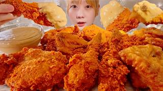 ASMR EATING 😱 50 CHICKEN 🍗 KFC HOT WINGS  FOOD VIDEOS [upl. by Daffi]