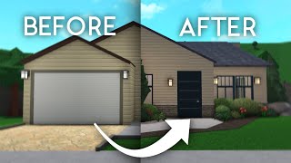 Renovating Another Bloxburg Starter House Into a Realistic House [upl. by Apeed]