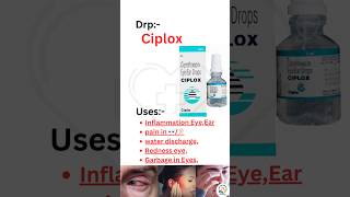 Ciplox ciprofloxacin medication Eye infectionear infectionciplox usesmedication shortsdoctor [upl. by Barimah]