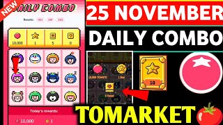 🍅Tomarket Airdrop Combo 25 November  Tomarket Daily Combo Today  Tomarket Secret Combo Today [upl. by Mikahs]